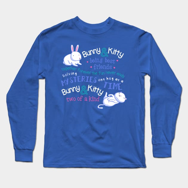 Bunny & Kitty Long Sleeve T-Shirt by kellabell9
